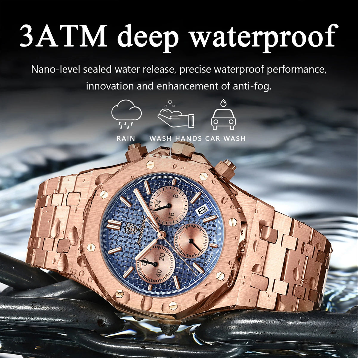 Poedagar Steel Chronograph