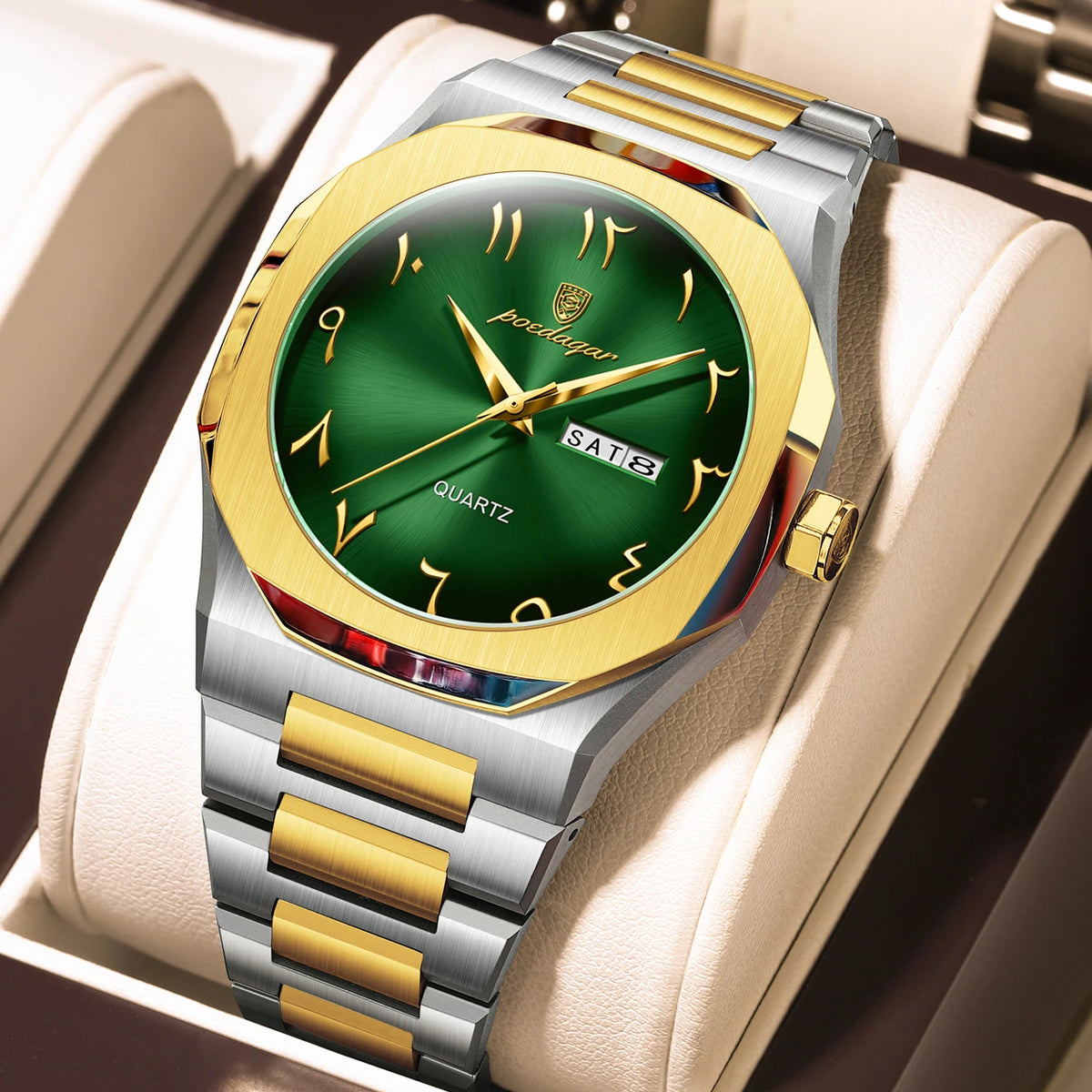 Asymmetric Steel Bracelet Watch