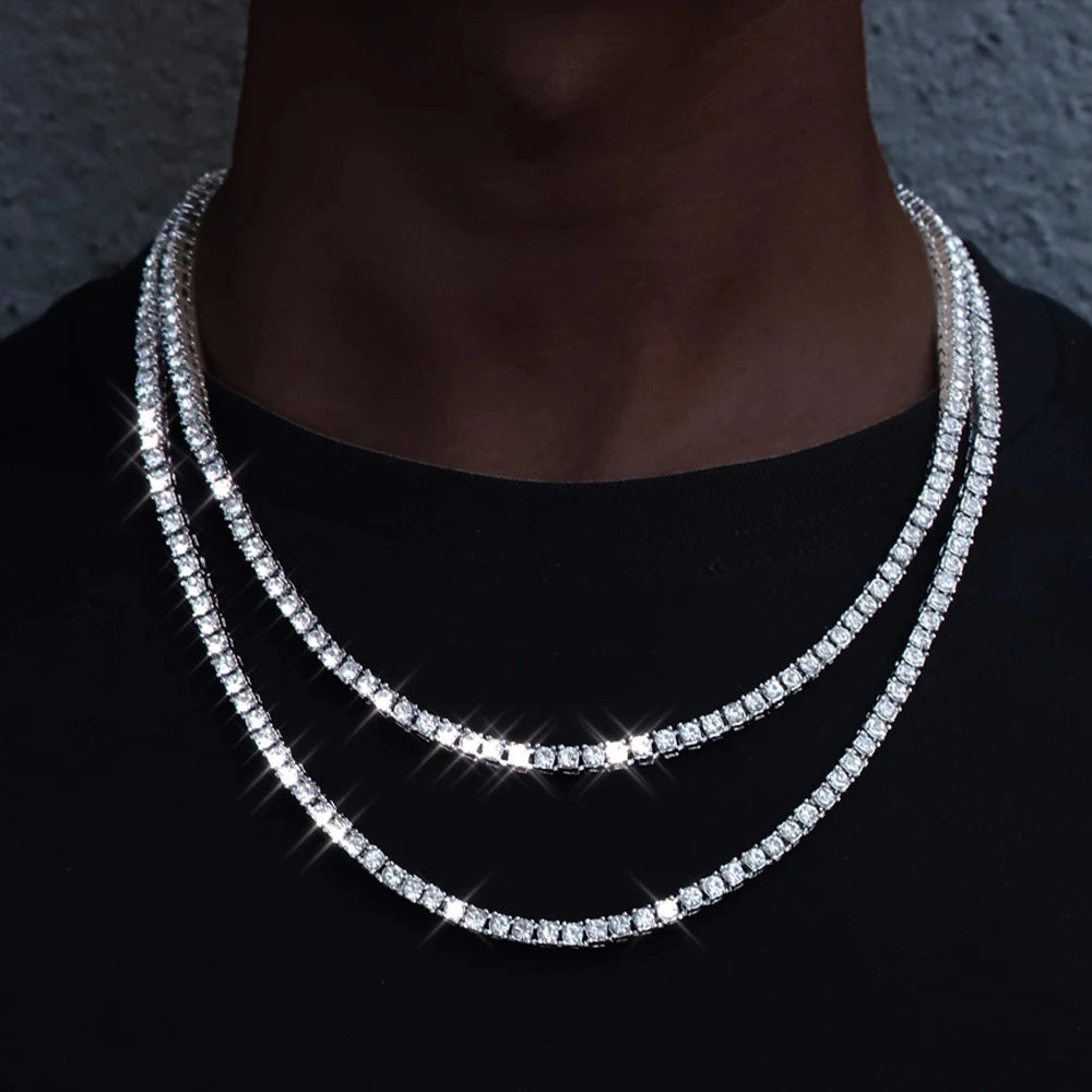 Stellar Tennis Duo: Necklace & Bracelet