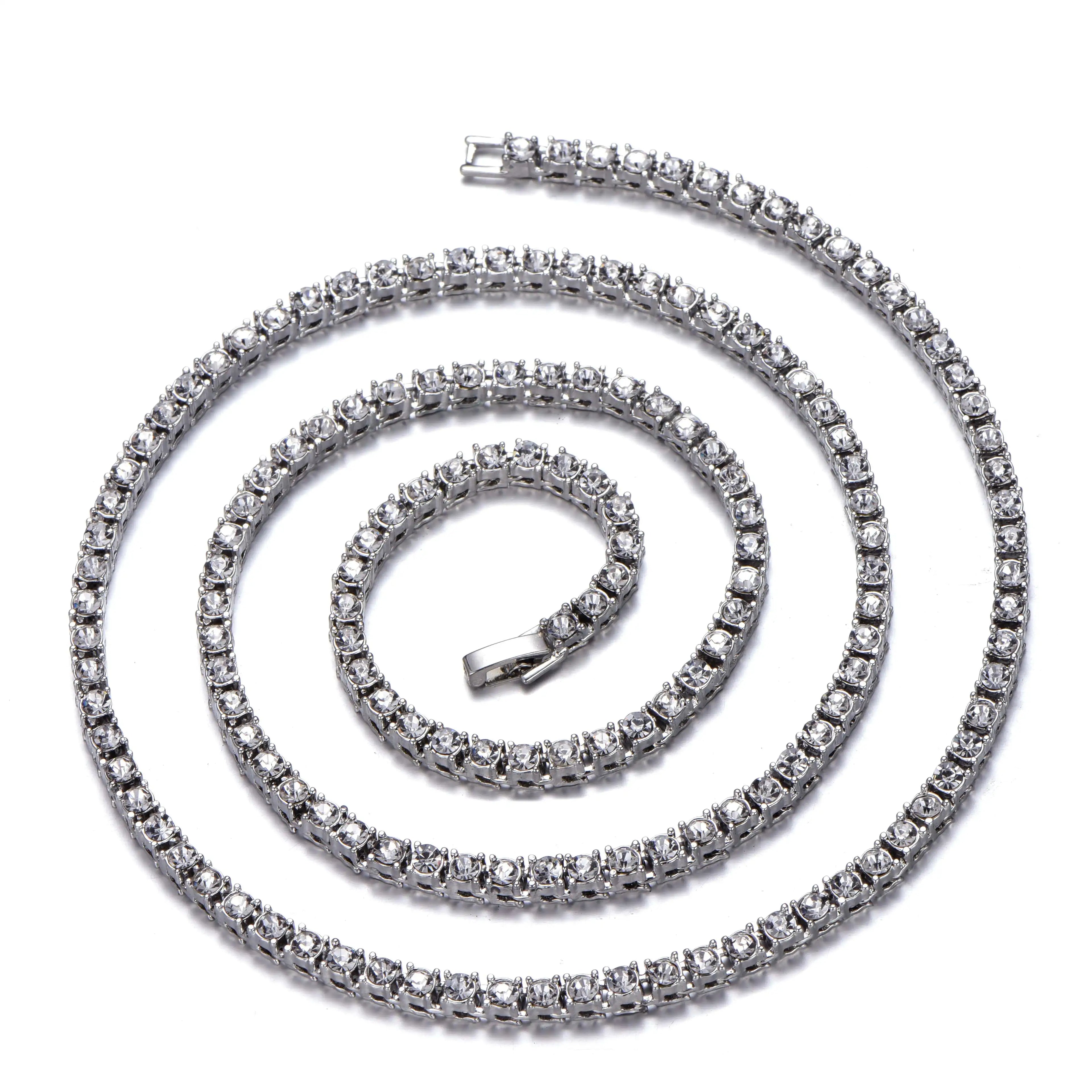 Stellar Tennis Duo: Necklace & Bracelet