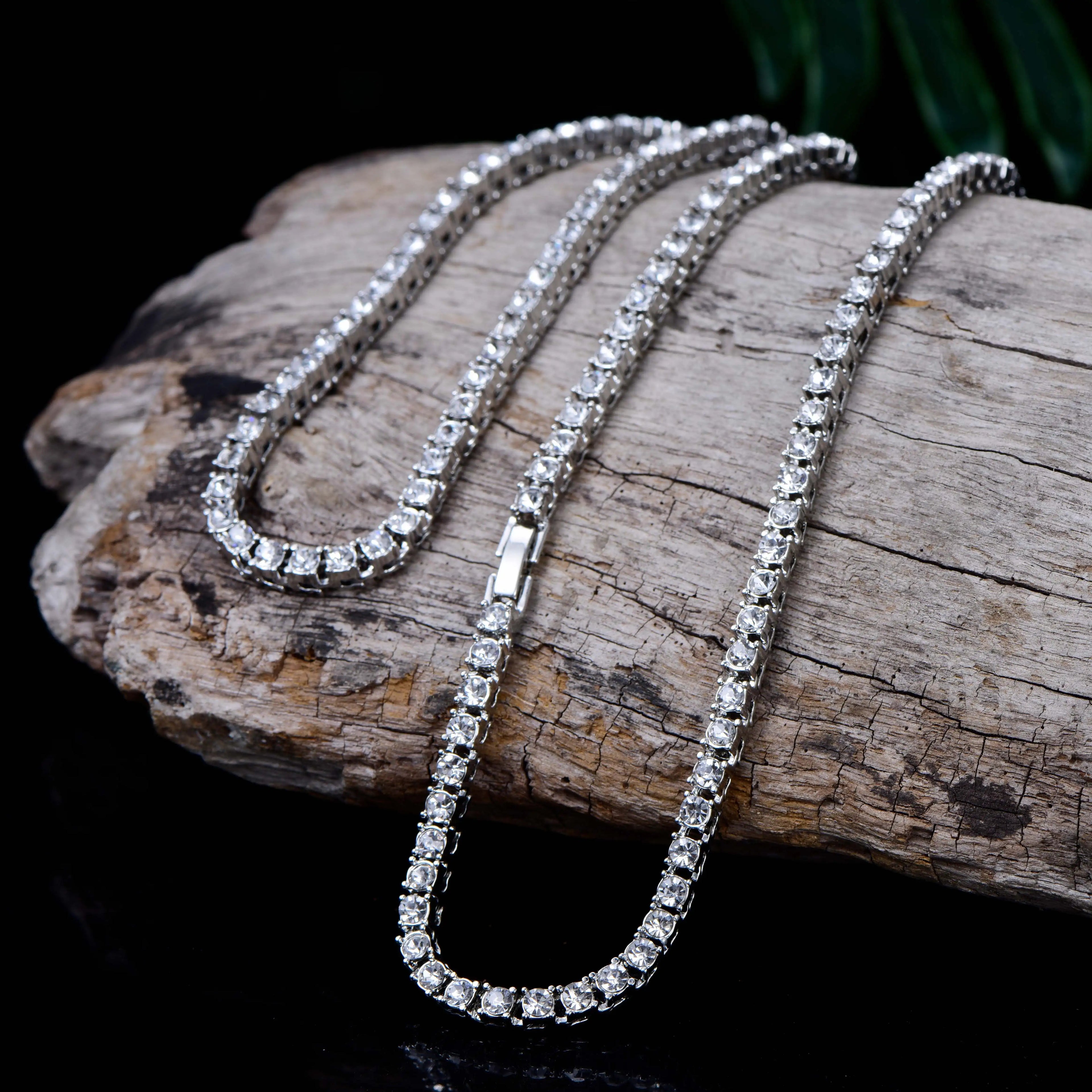 Stellar Tennis Duo: Necklace & Bracelet