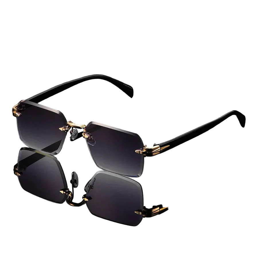 The Azure Rimless Aviators
