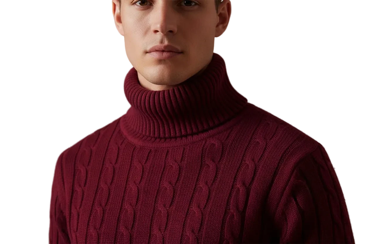 Men's Casual High Neck Pullover