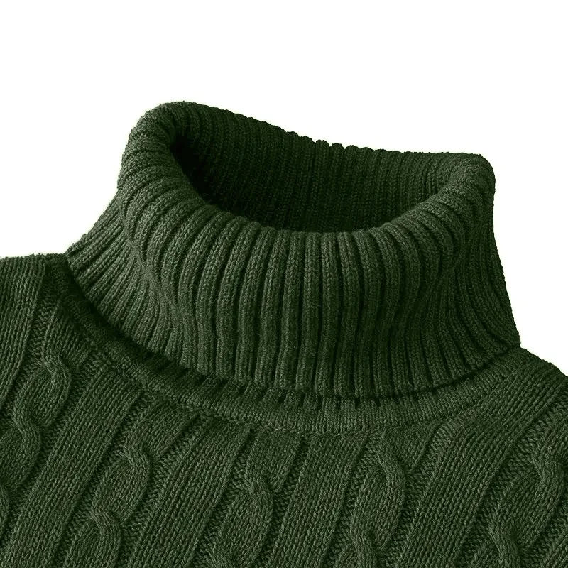 Men's Casual High Neck Pullover
