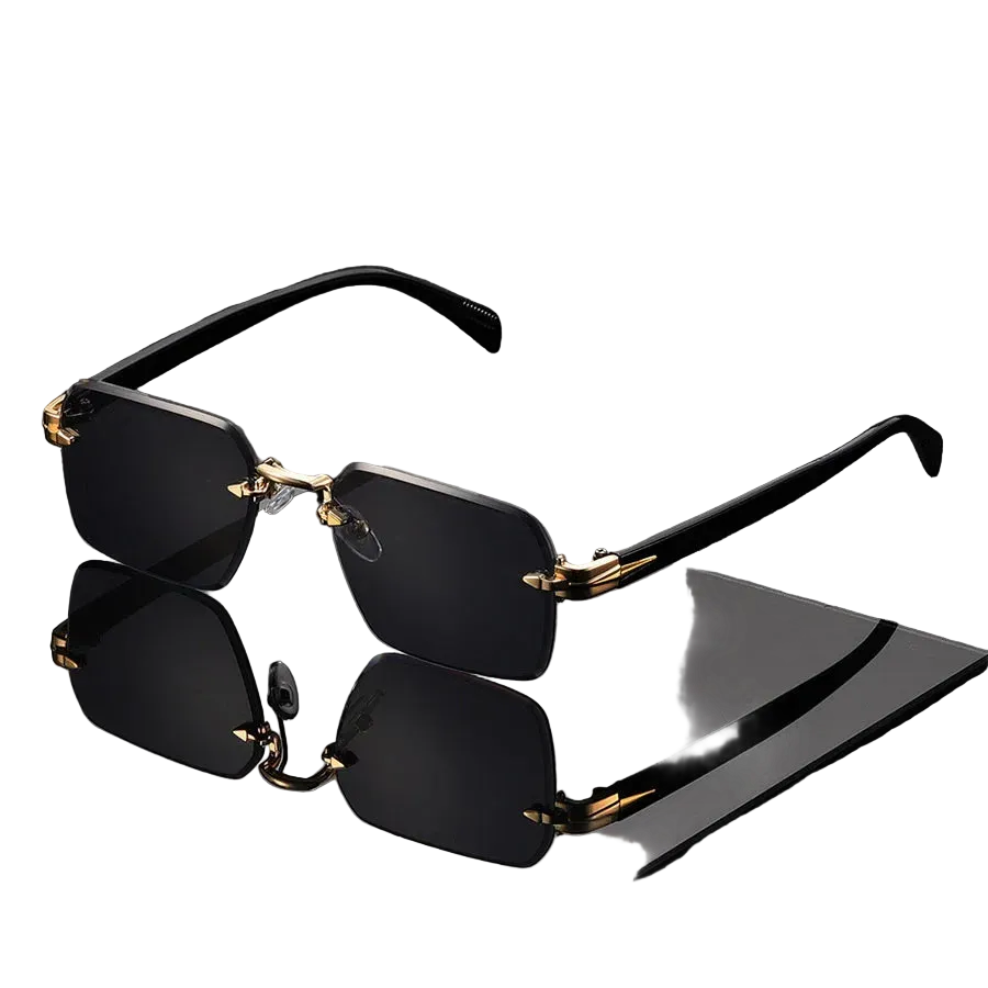 The Azure Rimless Aviators