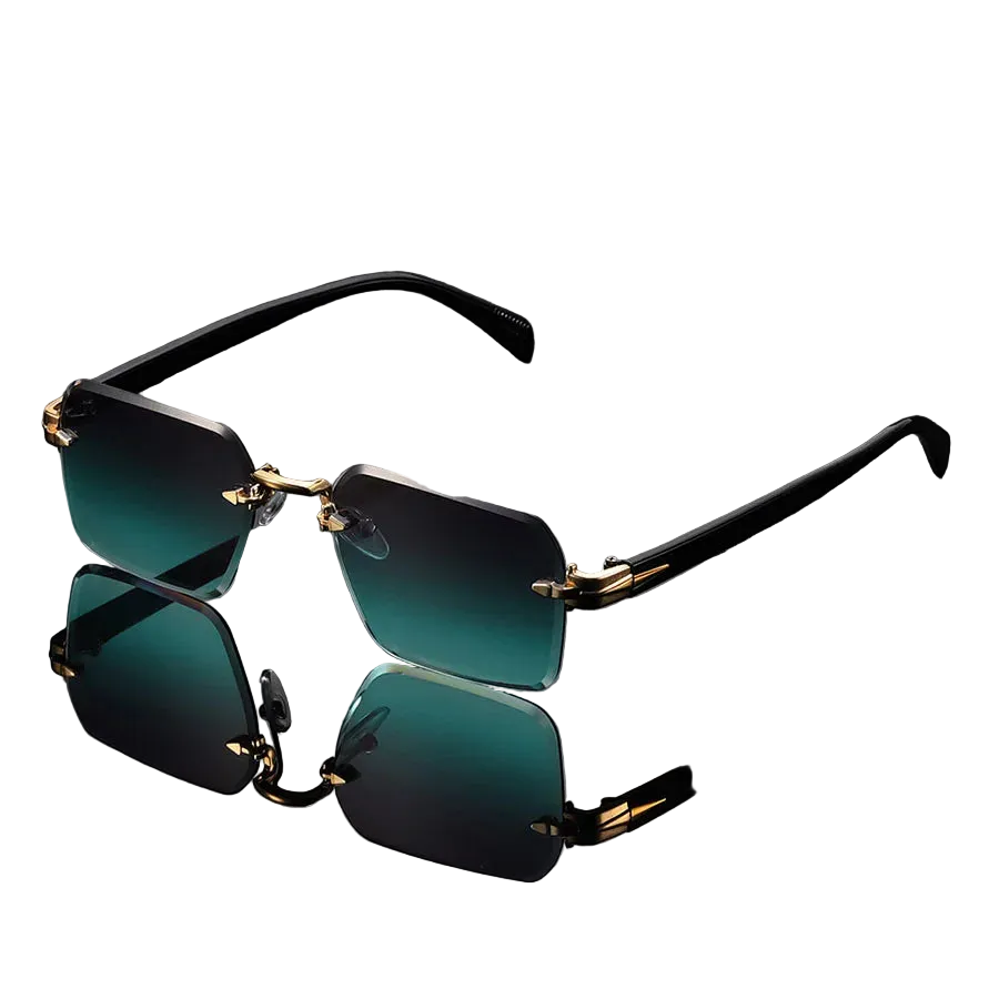 The Azure Rimless Aviators