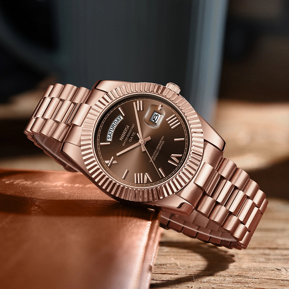 NIBOSI Day-Date Chronograph