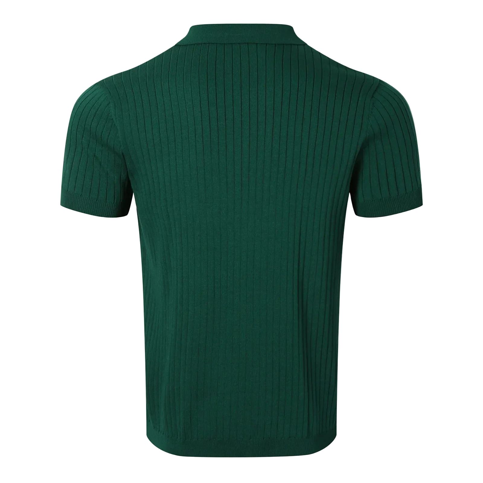 The Mod-Style Knitted Polo - Racing Green