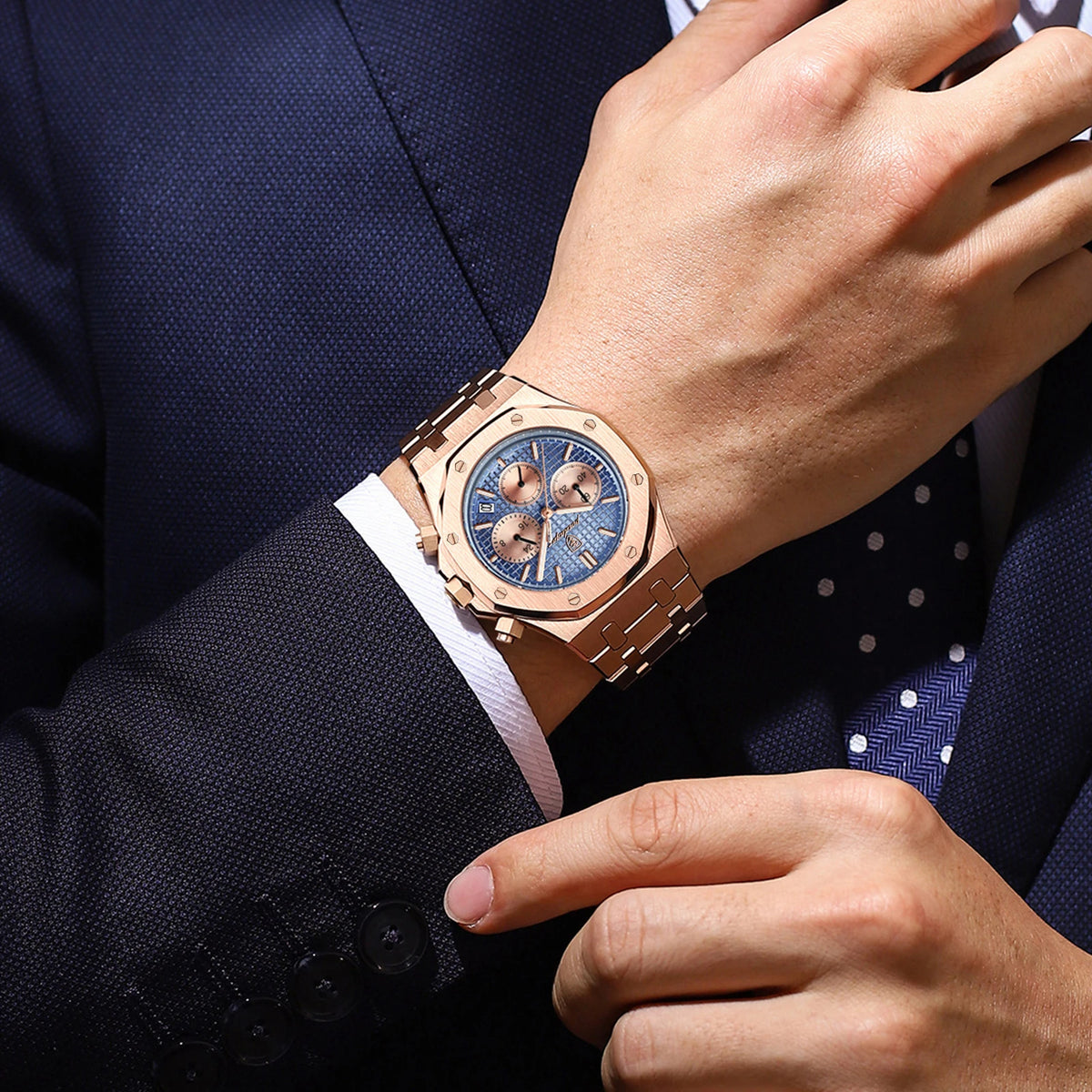 Poedagar Steel Chronograph