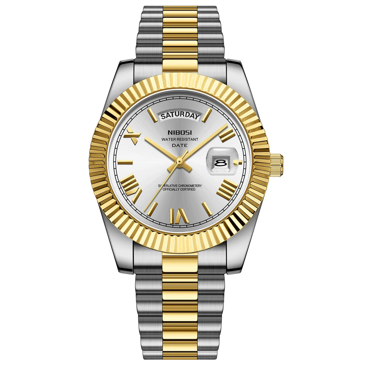 NIBOSI Day-Date Chronograph