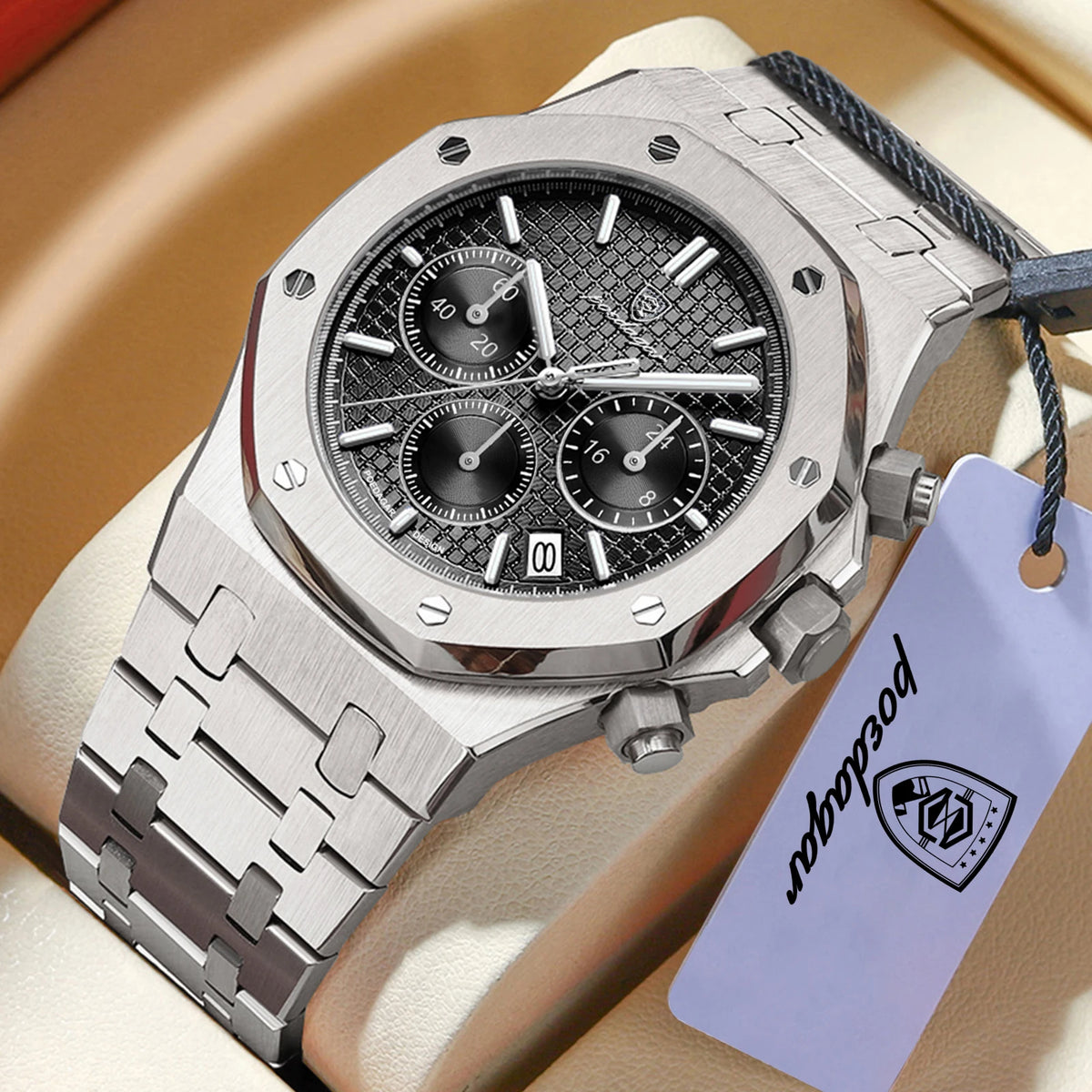 Poedagar Steel Chronograph