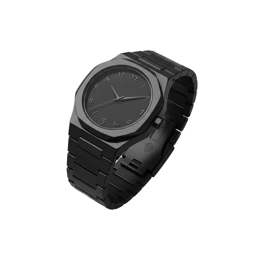 All-black Men's Watch Arabic Creative