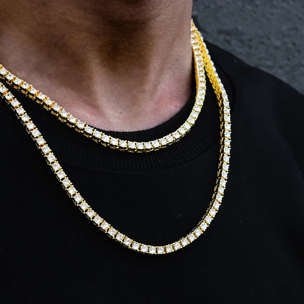 Stellar Tennis Duo: Necklace & Bracelet