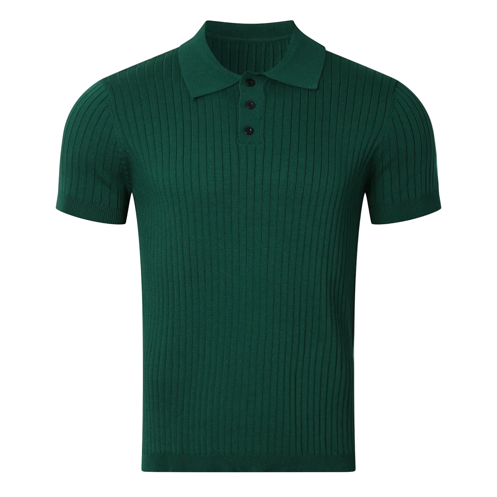 The Mod-Style Knitted Polo - Racing Green