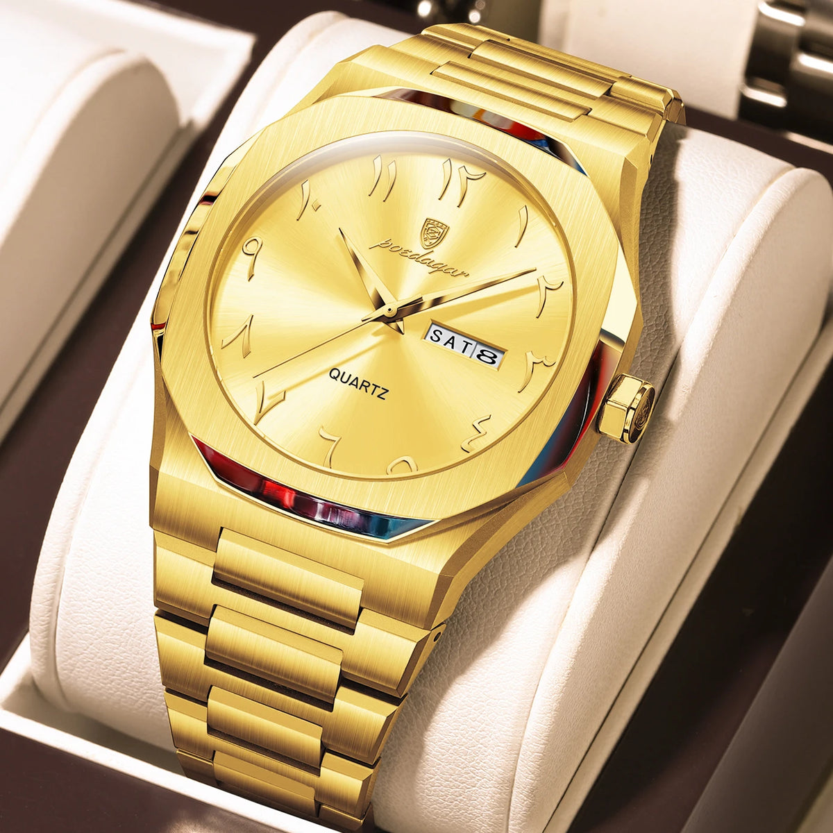 Asymmetric Steel Bracelet Watch