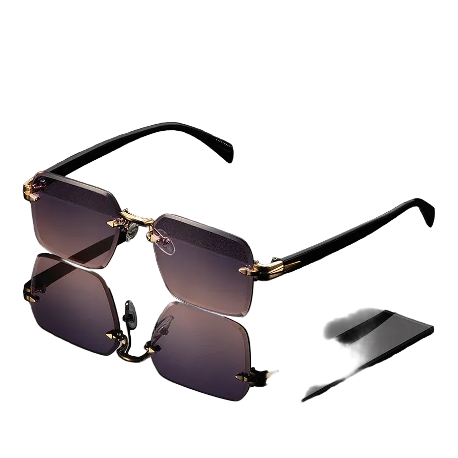 The Azure Rimless Aviators