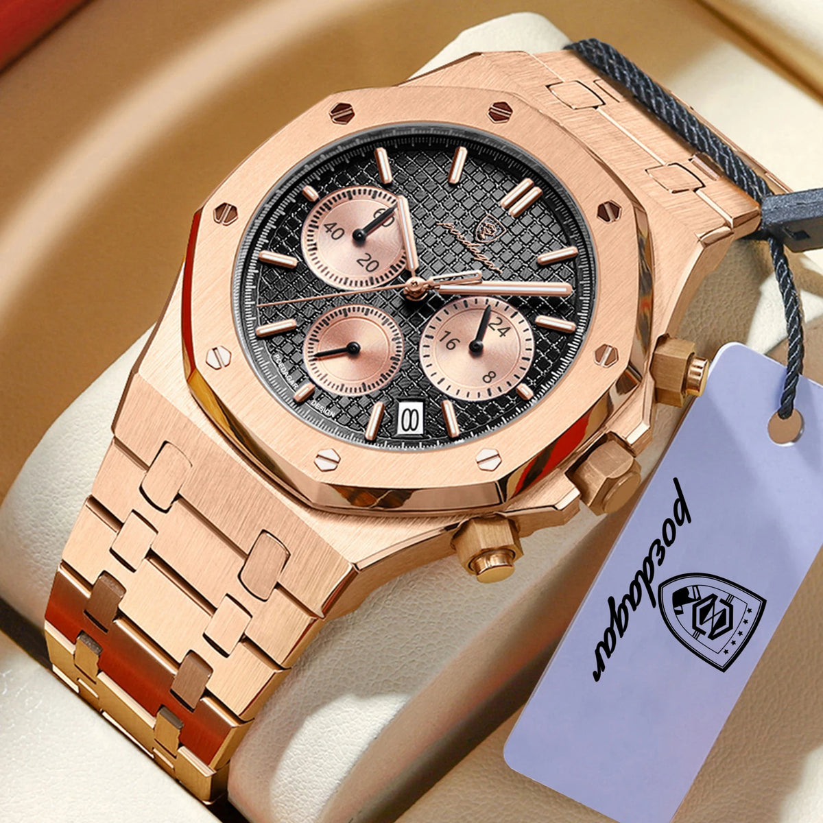 Poedagar Steel Chronograph