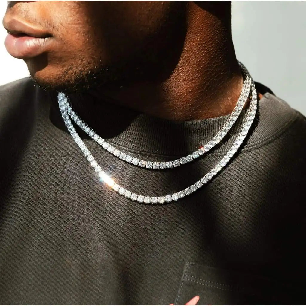 Stellar Tennis Duo: Necklace & Bracelet