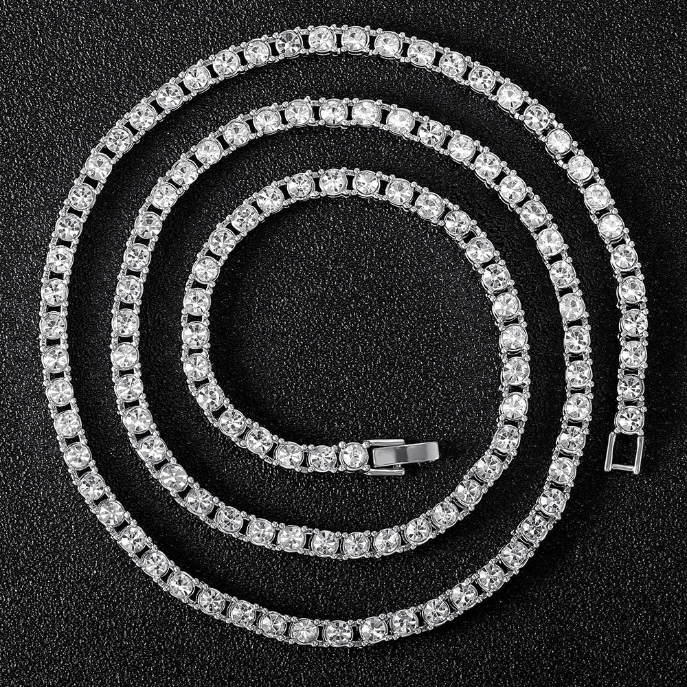 Stellar Tennis Duo: Necklace & Bracelet