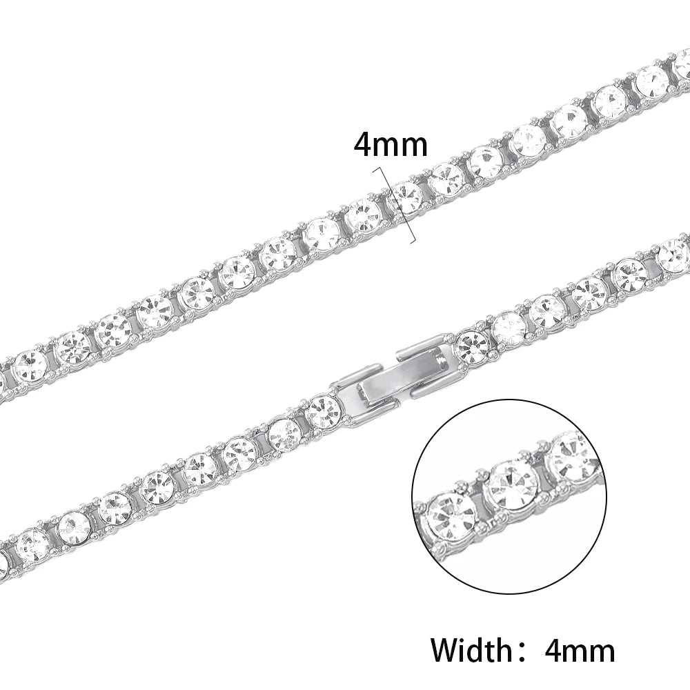 Stellar Tennis Duo: Necklace & Bracelet