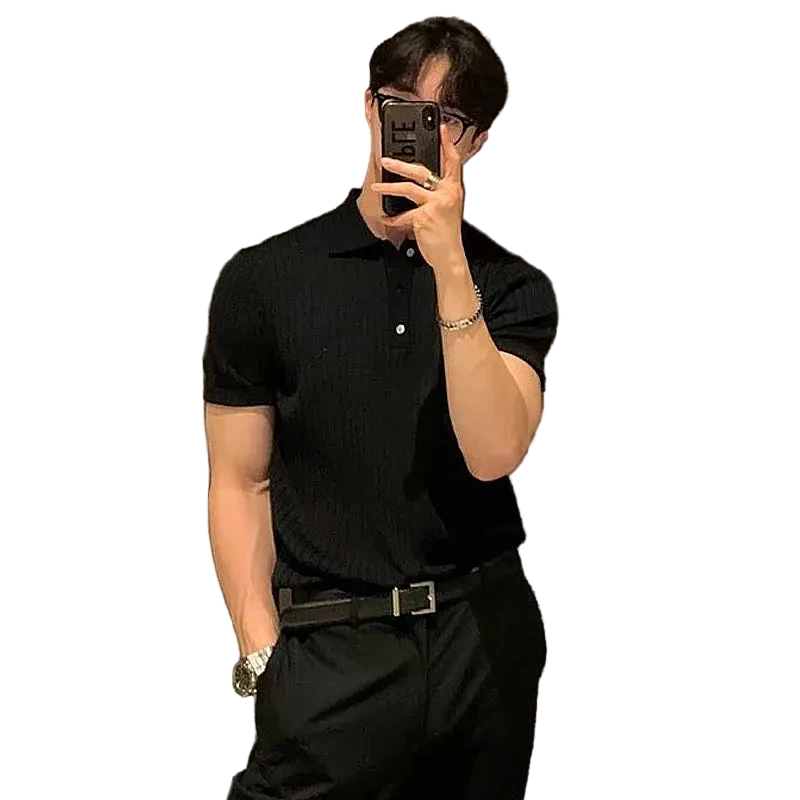 The Mod-Style Knitted Polo - Racing Green
