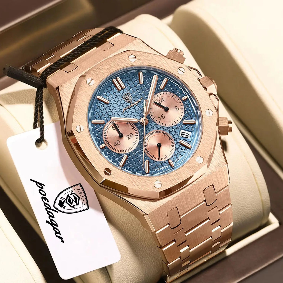 Poedagar Steel Chronograph
