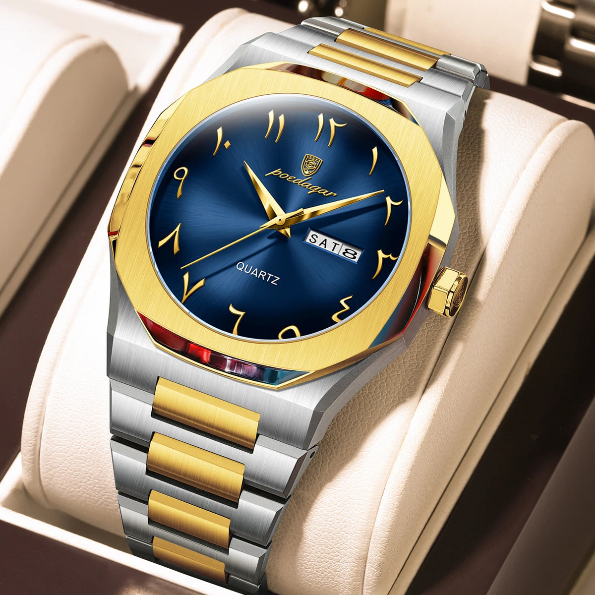 Asymmetric Steel Bracelet Watch